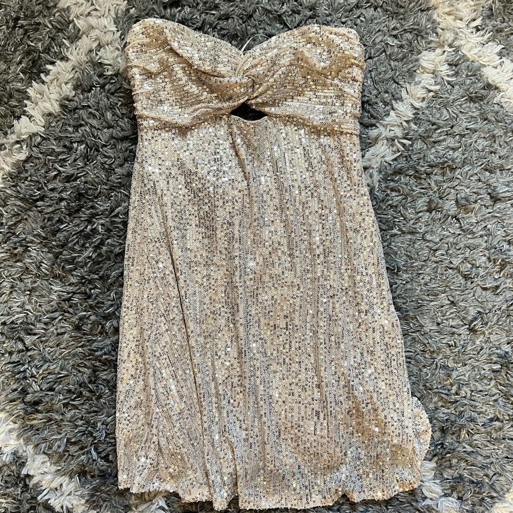 hello molly strapless dress